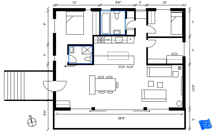 How To Read Floor Plans Bathroom Layout[1]